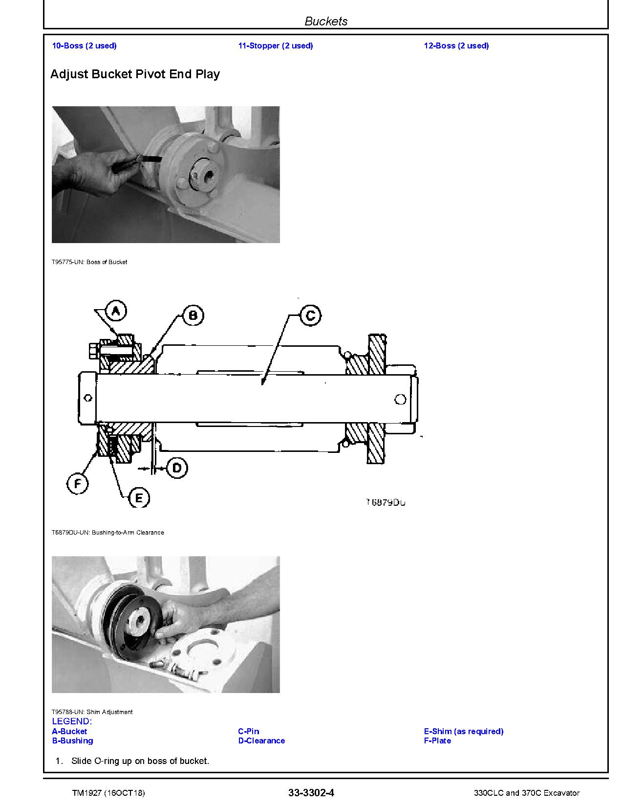 John Deere 330C LC 370C Crawler Excavators Repair Manual TM1927 (3)