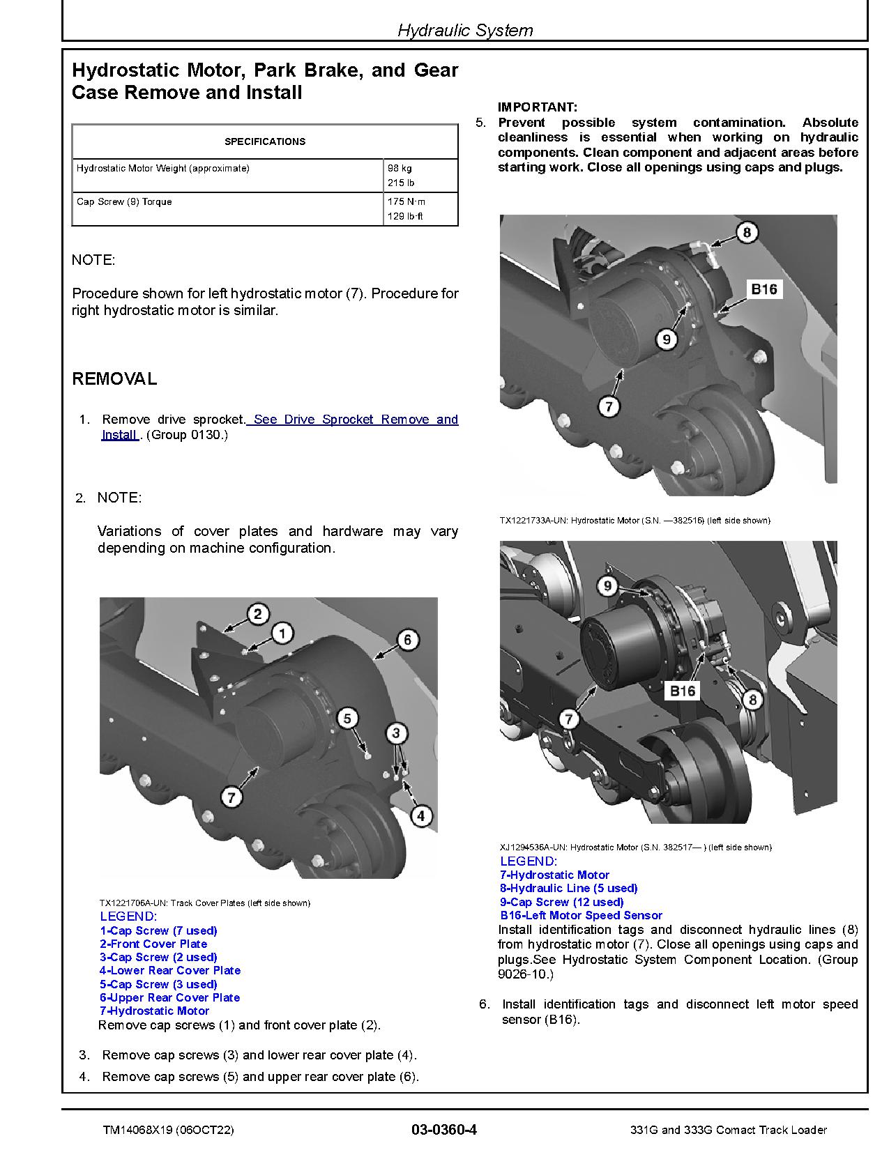 John Deere 331G 333G Compact Track Loaders Repair Manual TM14068X19 (2)