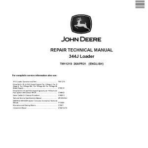 John Deere 344J Compact 4WD Loaders Repair Manual TM11219 (1)