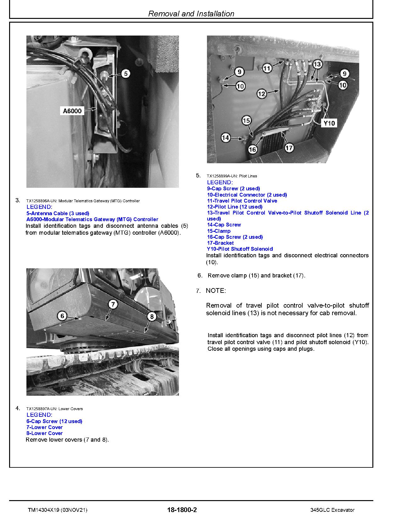 John Deere 345GLC Crawler Excavators Repair Manual TM14304X19 (3)