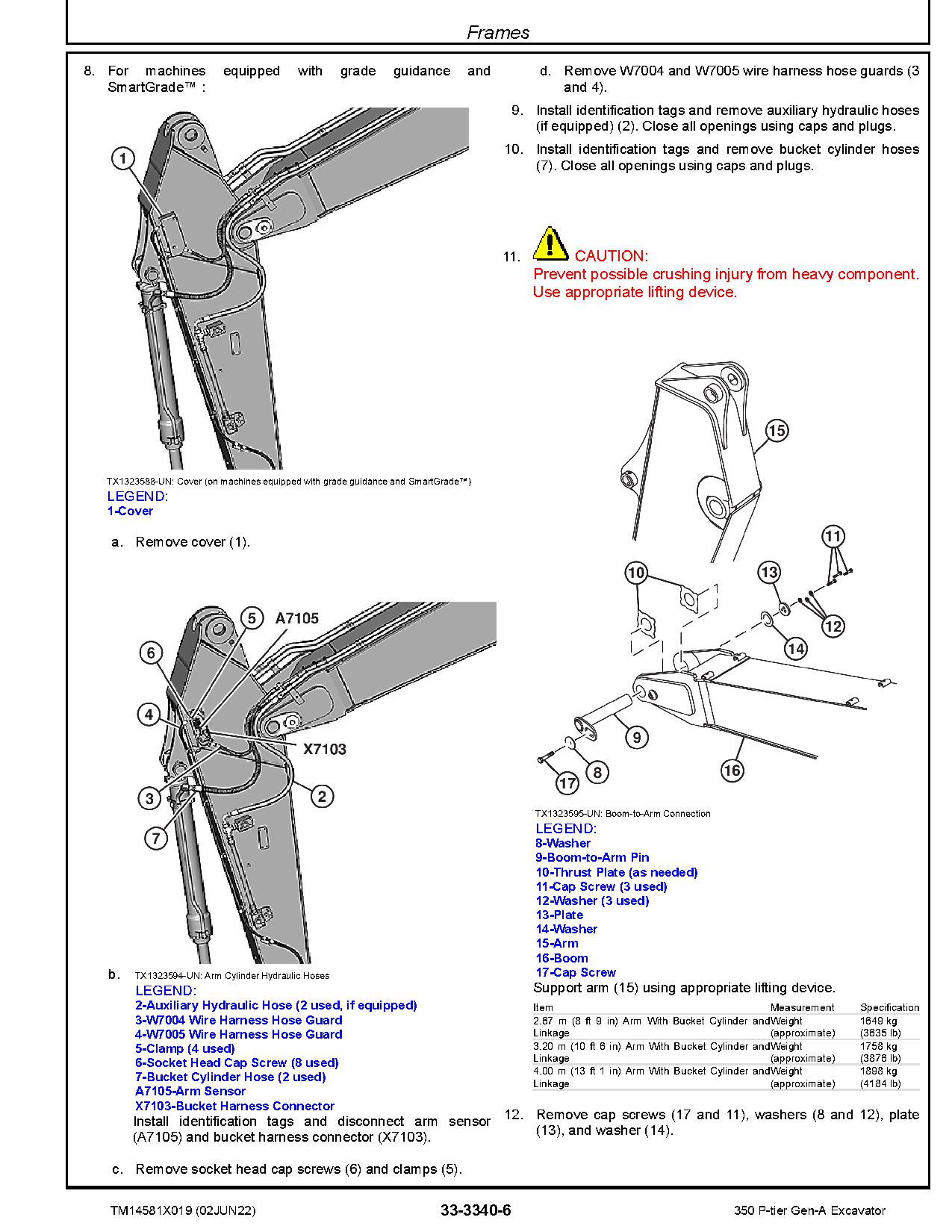 John Deere 350 P Tier Crawler Excavators Repair Manual TM14581X019 (3)