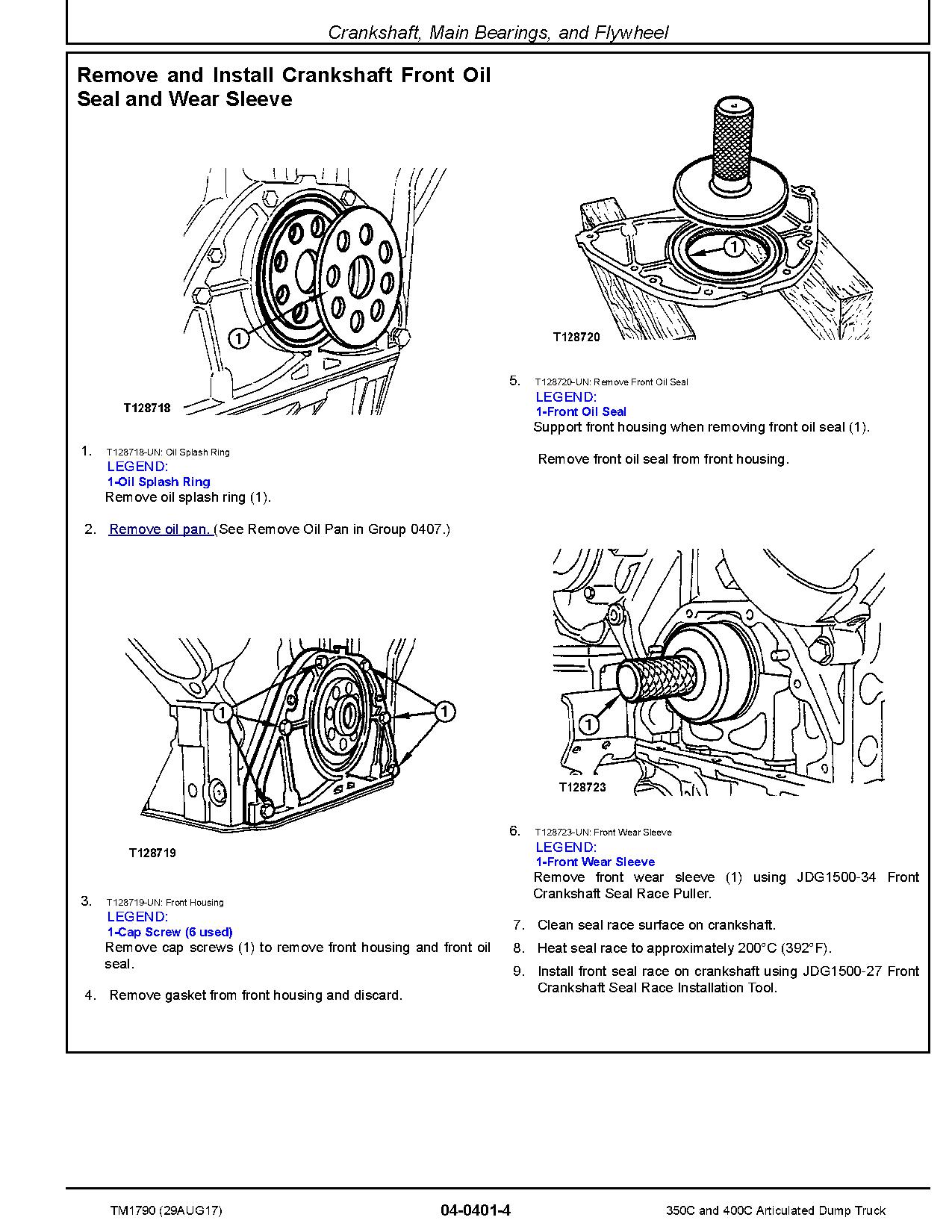 John Deere 350C 400C Articulated Dump Trucks Repair Manual TM1790 (2)