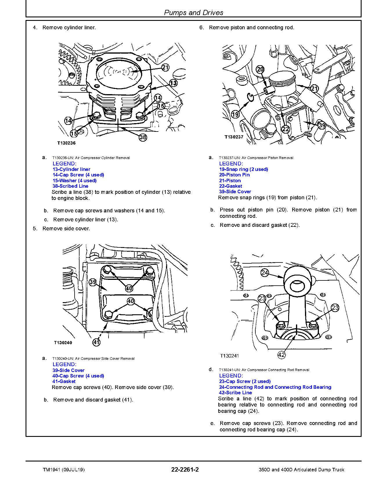 John Deere 350D 400D Articulated Dump Trucks Repair Manual TM1941 (4)