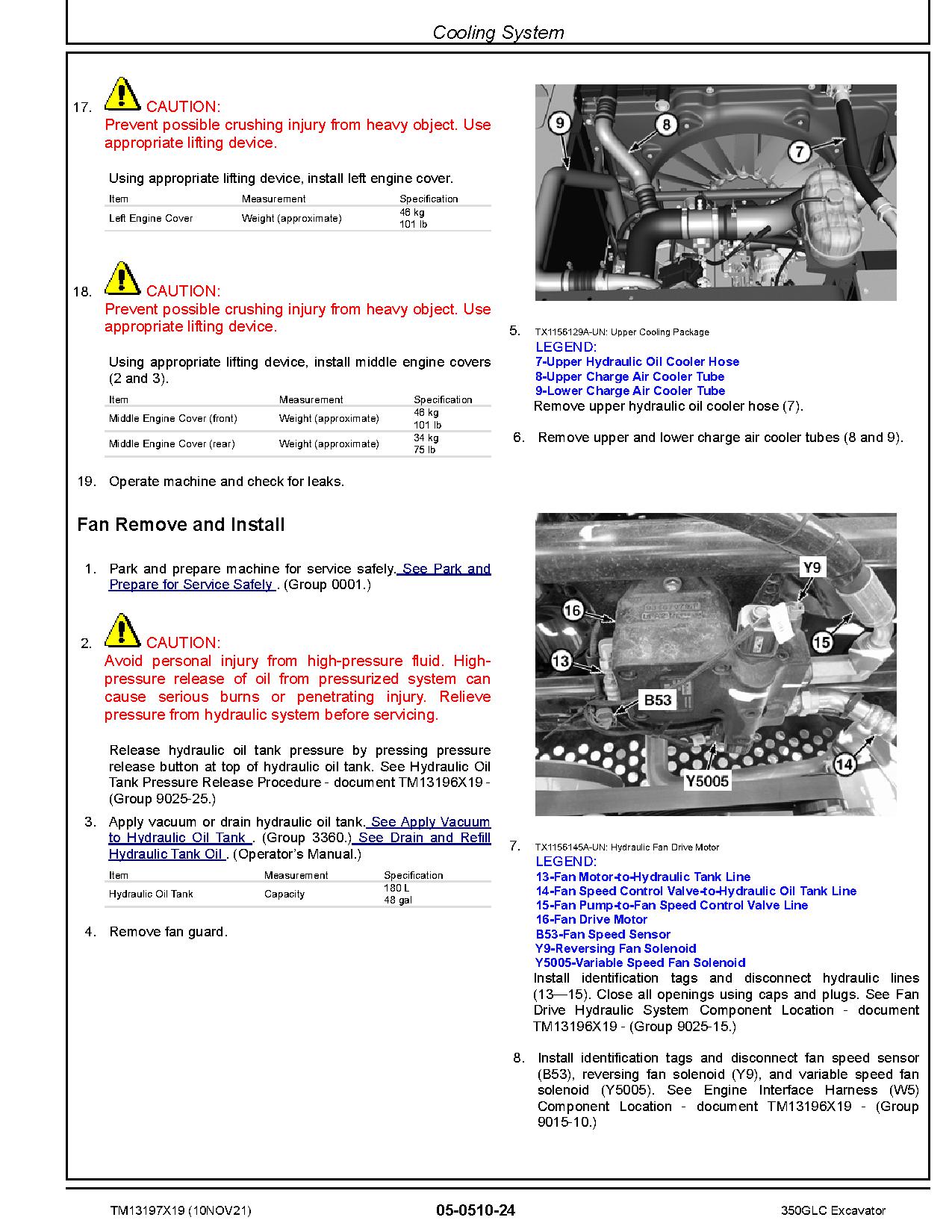 John Deere 350GLC Crawler Excavators Repair Manual TM13197X19 (2)