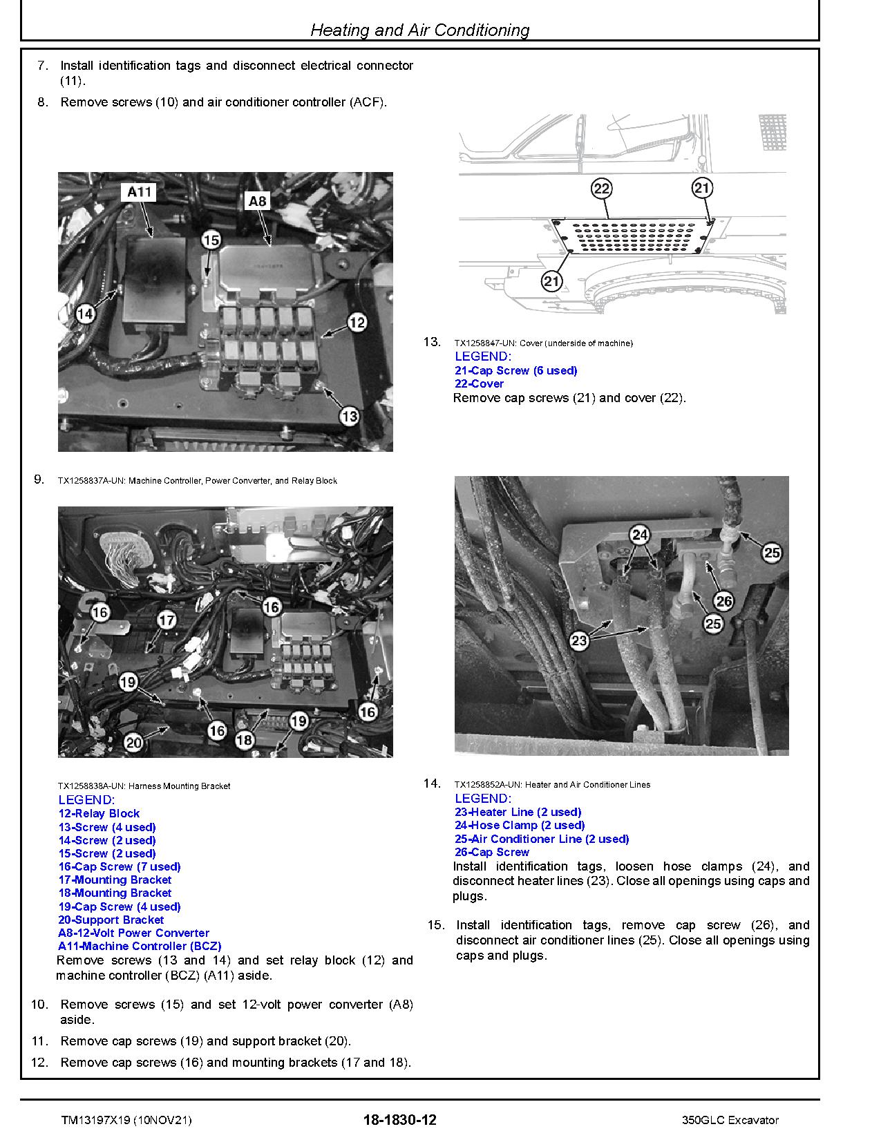 John Deere 350GLC Crawler Excavators Repair Manual TM13197X19 (3)