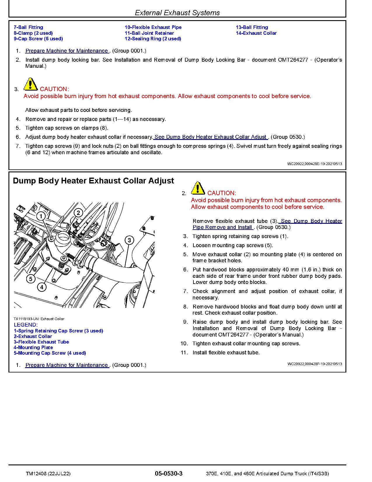 John Deere 370E 410E 460E Articulated Dump Trucks Repair Manual TM12408 (3)
