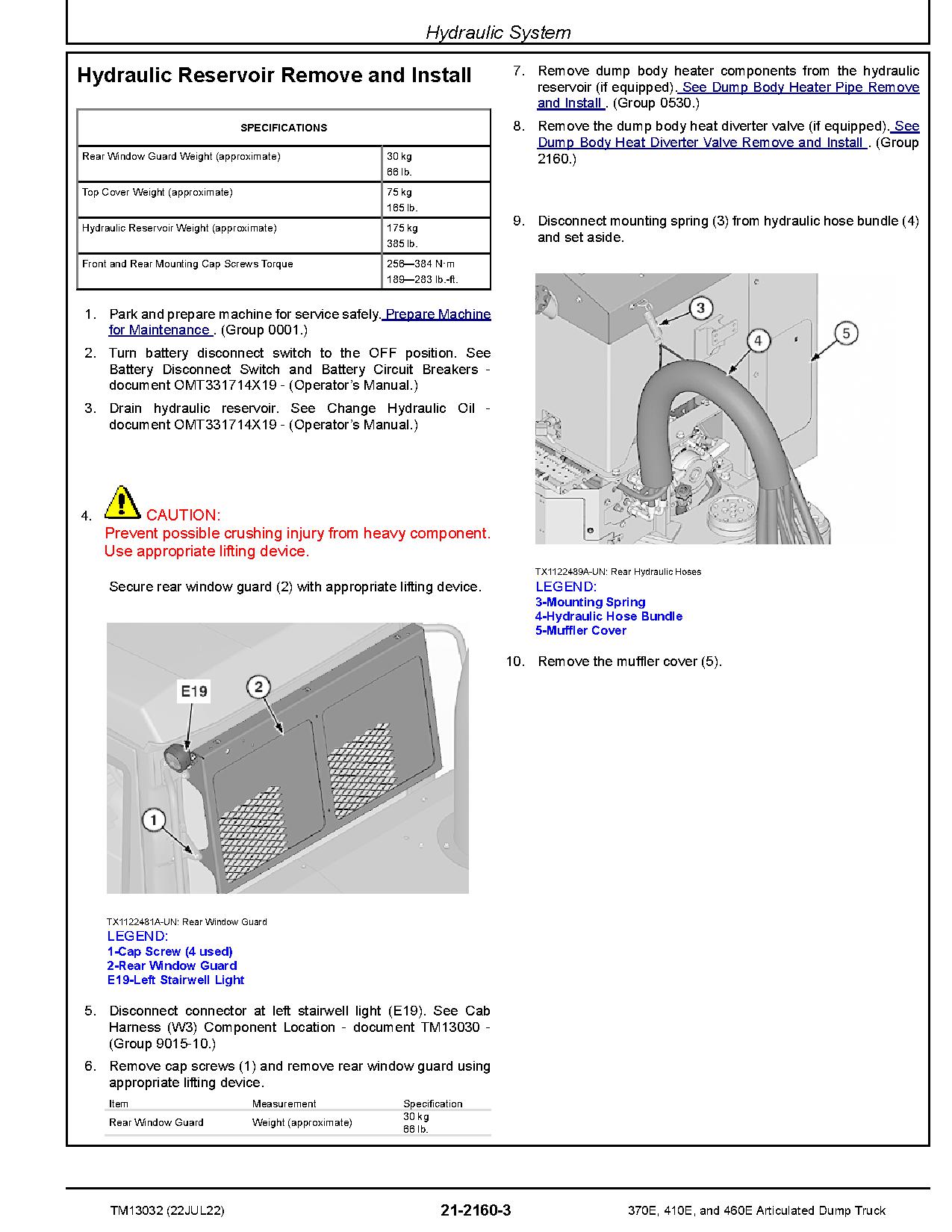 John Deere 370E 410E 460E Articulated Dump Trucks Repair Manual TM13032 (3)