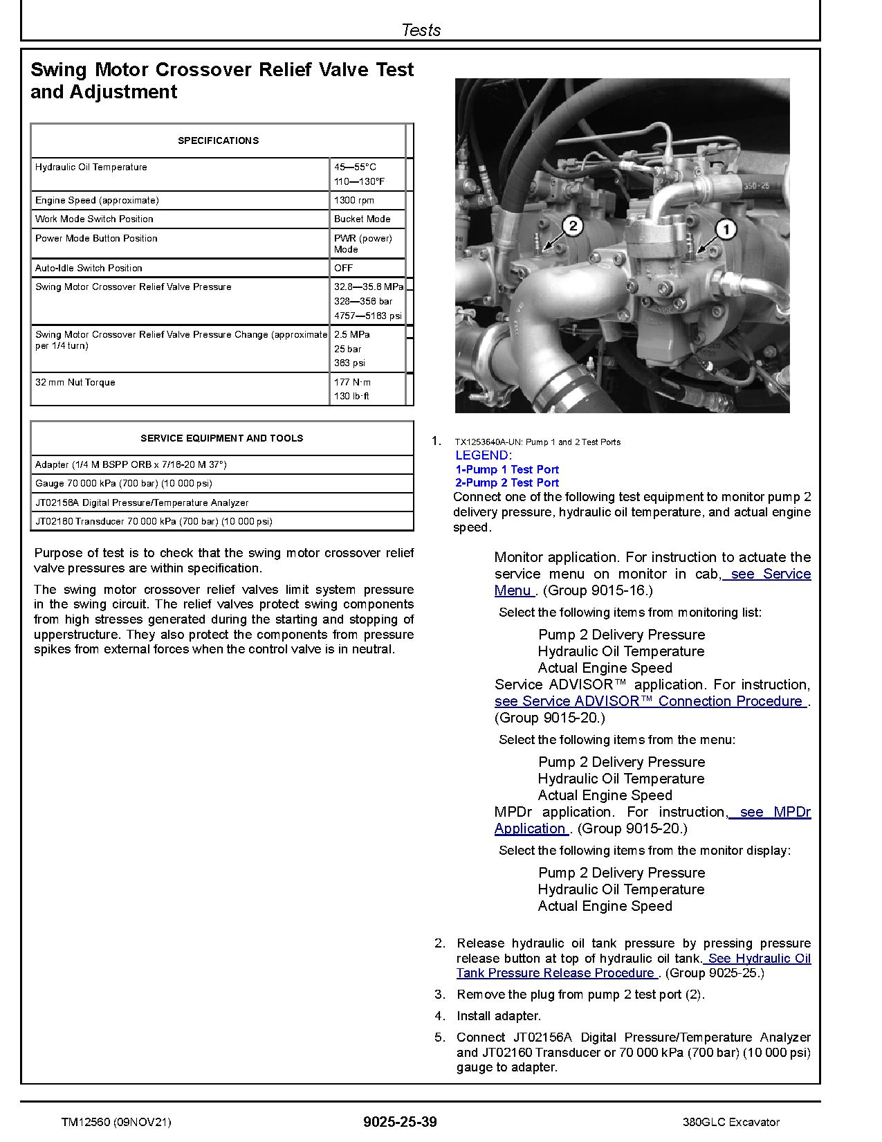 John Deere 380GLC Crawler Excavators Operation Test Manual TM12560 (4)