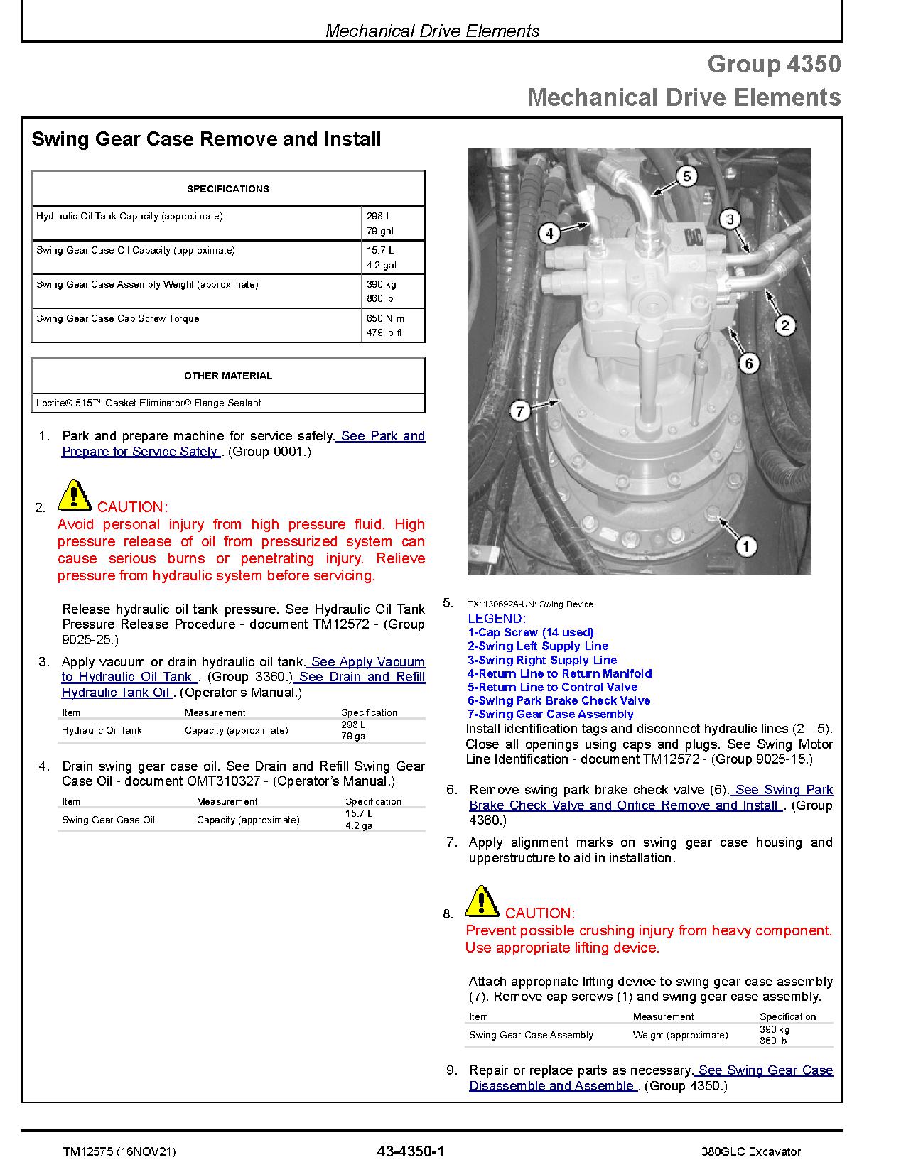 John Deere 380GLC Crawler Excavators Repair Manual TM12575 (4)