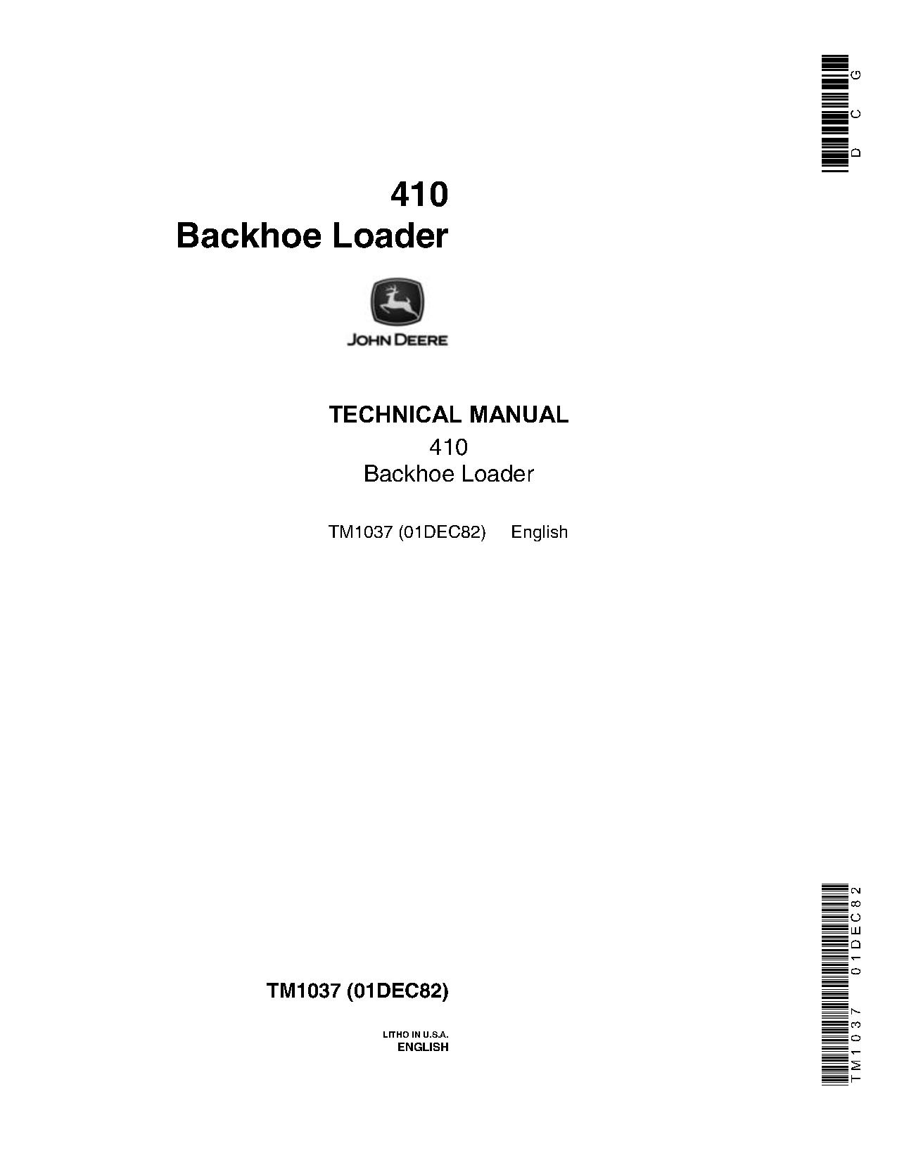 John Deere 410 Backhoe Loaders Technical Manual TM1037 (1)