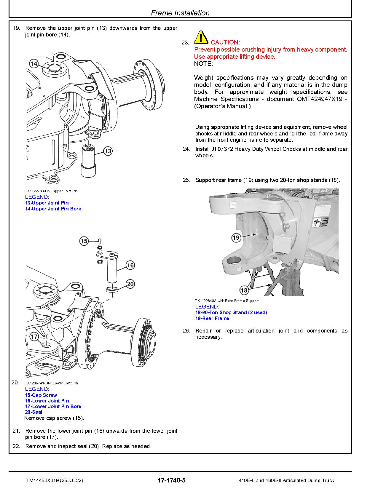 John Deere 410E 460E Series II Articulated Dump Trucks Repair Manual TM14450X019 (4)