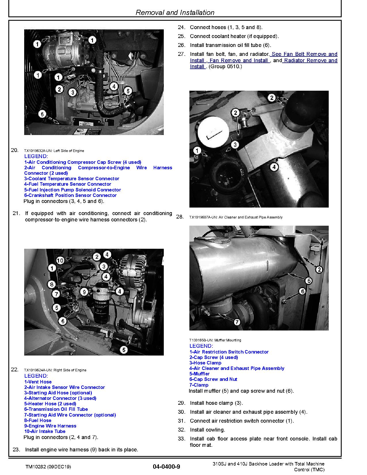 John Deere 410J Backhoe Loaders 310SJ Side Shift Loaders Repair Manual TM10282 (2)