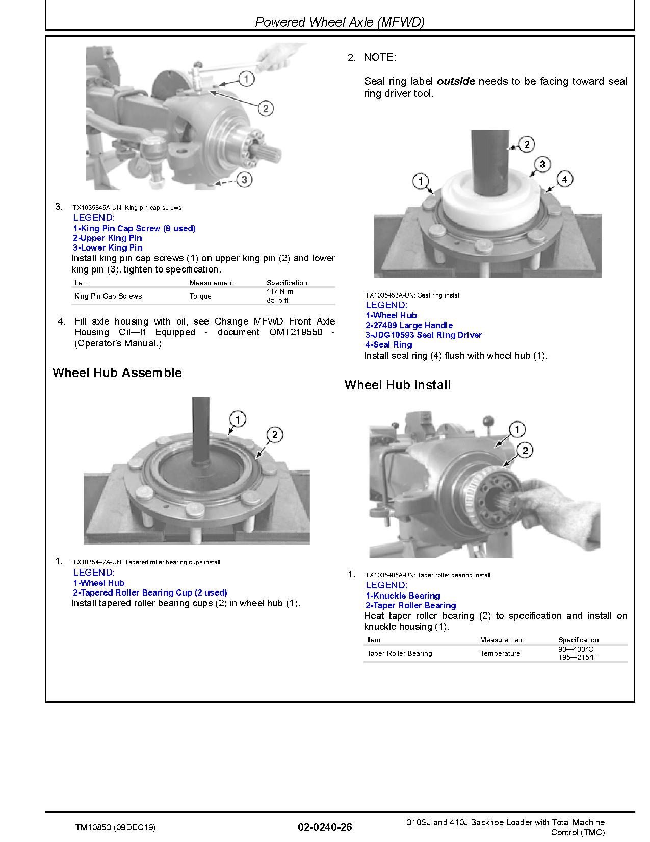 John Deere 410J Backhoe Loaders 310SJ Side Shift Loaders Repair Manual TM10853 (2)