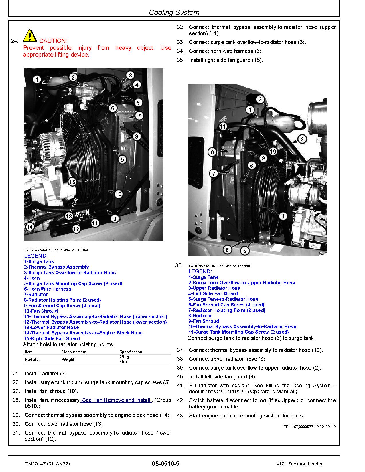 John Deere 410J Backhoe Loaders Repair Manual TM10147 (2)