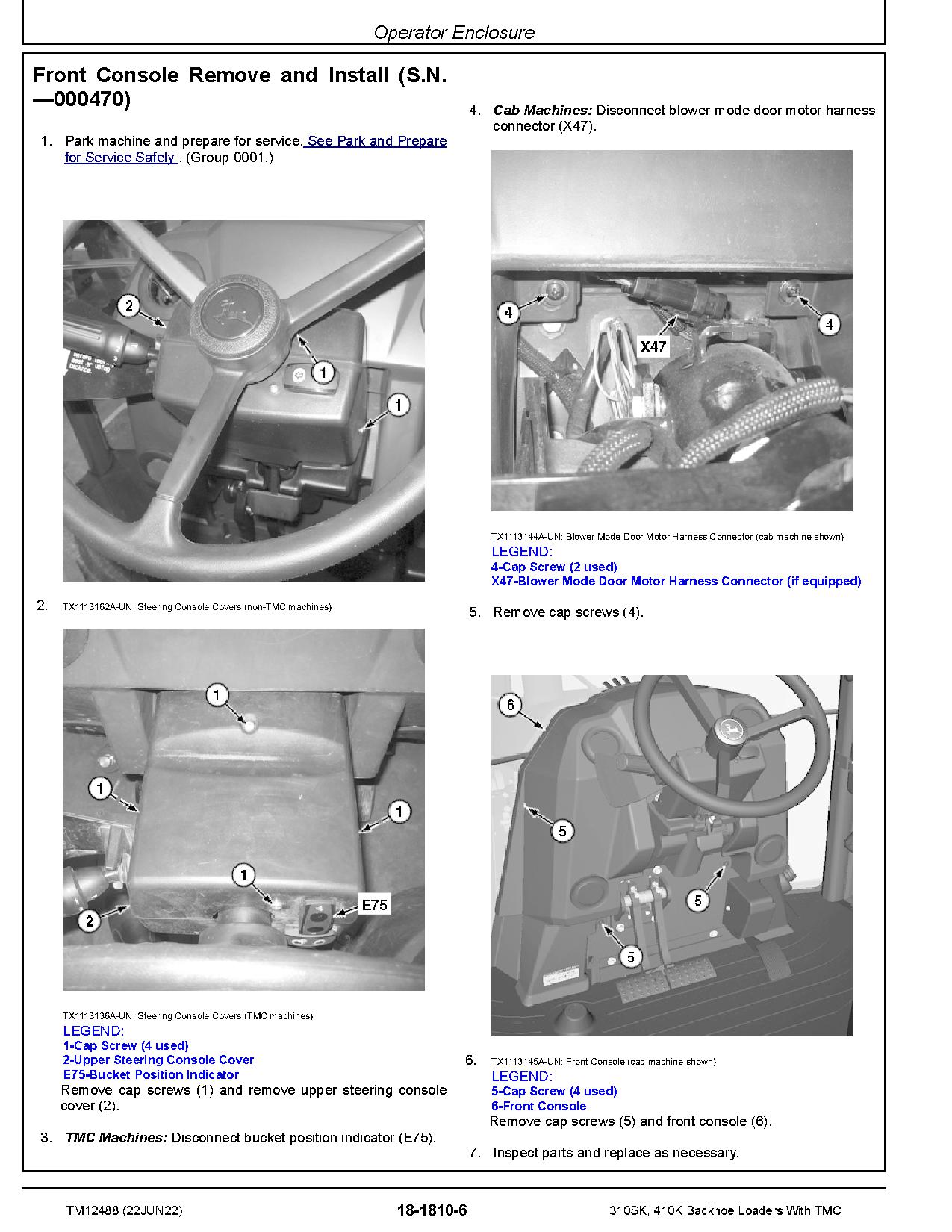 John Deere 410K Backhoe Loaders 310SK Side Shift Backhoe Loaders Repair Manual TM12488 (3)