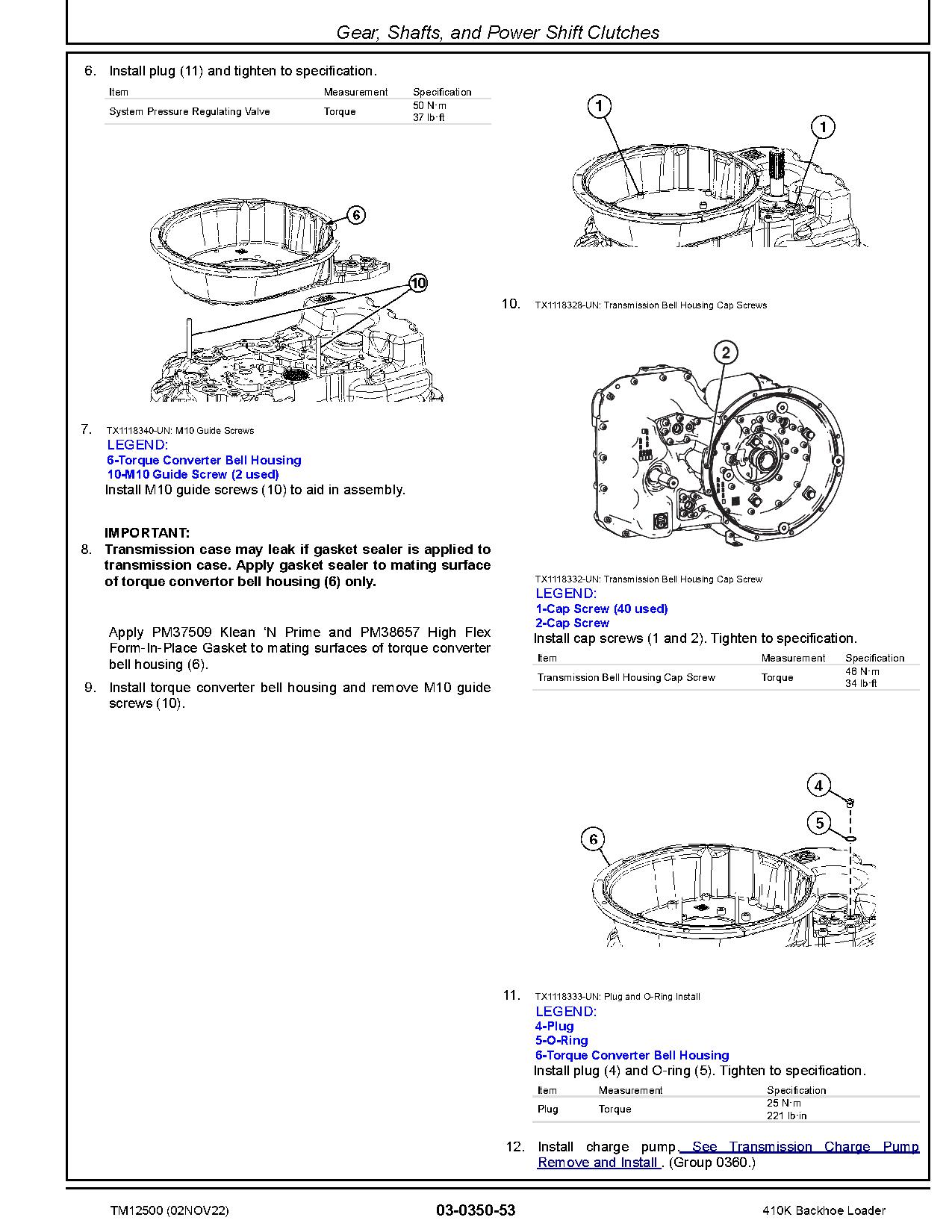 John Deere 410K Backhoe Loaders Repair Manual TM12500 (2)