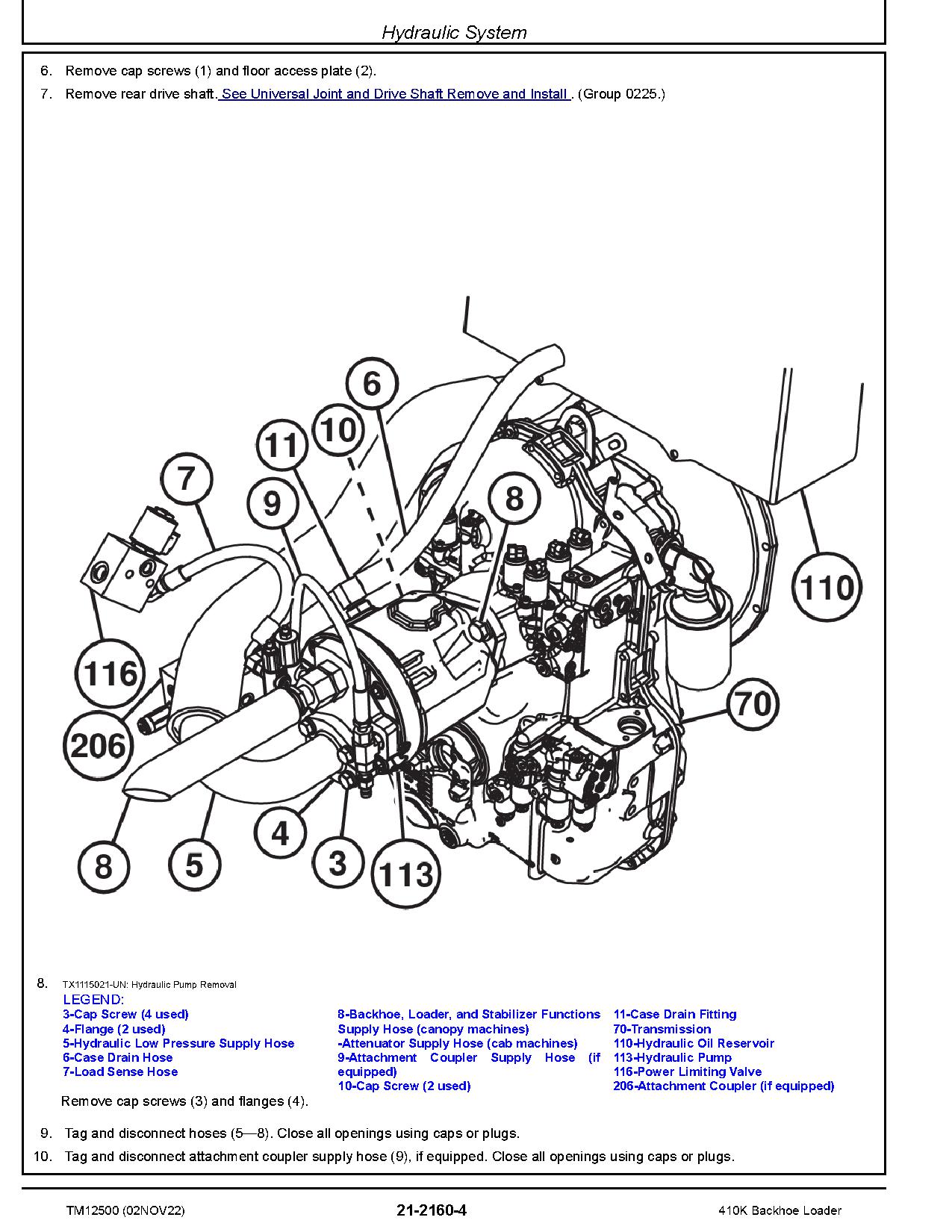 John Deere 410K Backhoe Loaders Repair Manual TM12500 (4)
