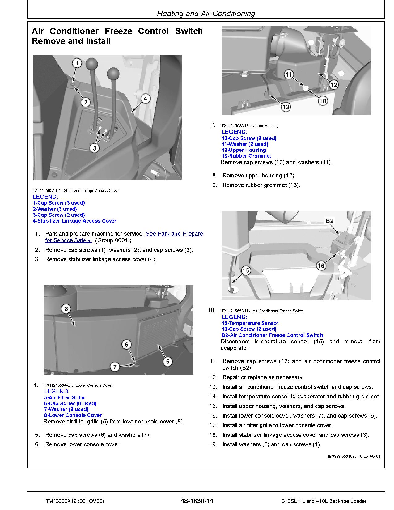 John Deere 410L Backhoe Loaders 310SL HL Side Shift Backhoe Loaders Repair Manual TM13300X19 (4)