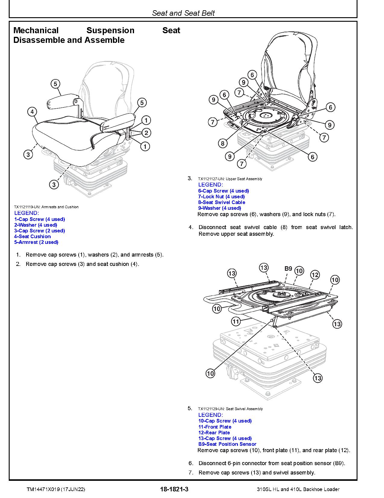 John Deere 410L Backhoe Loaders 310SL HL Side Shift Backhoe Loaders Repair Manual TM14471X019 (3)