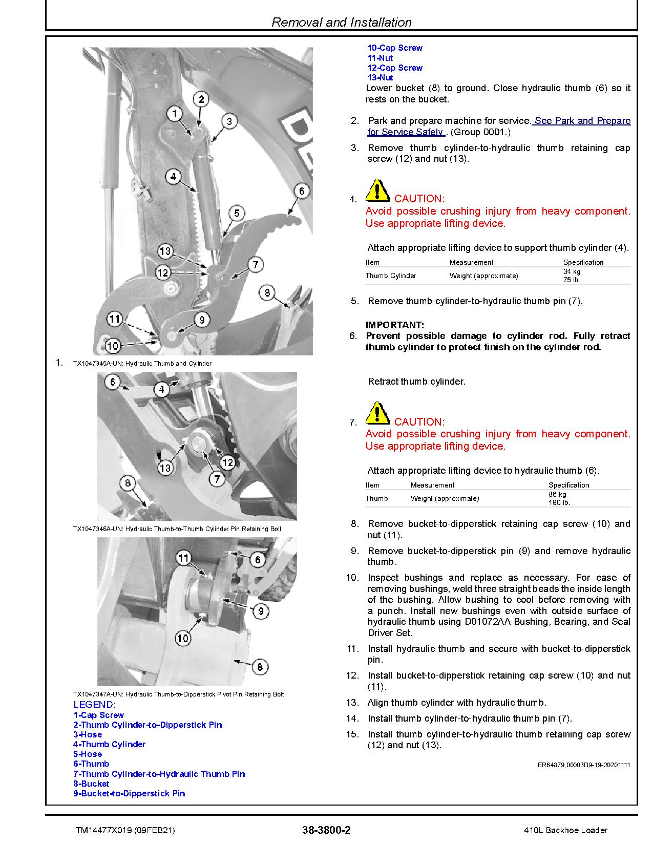 John Deere 410L Backhoe Loaders Repair Manual TM14477X019 (4)