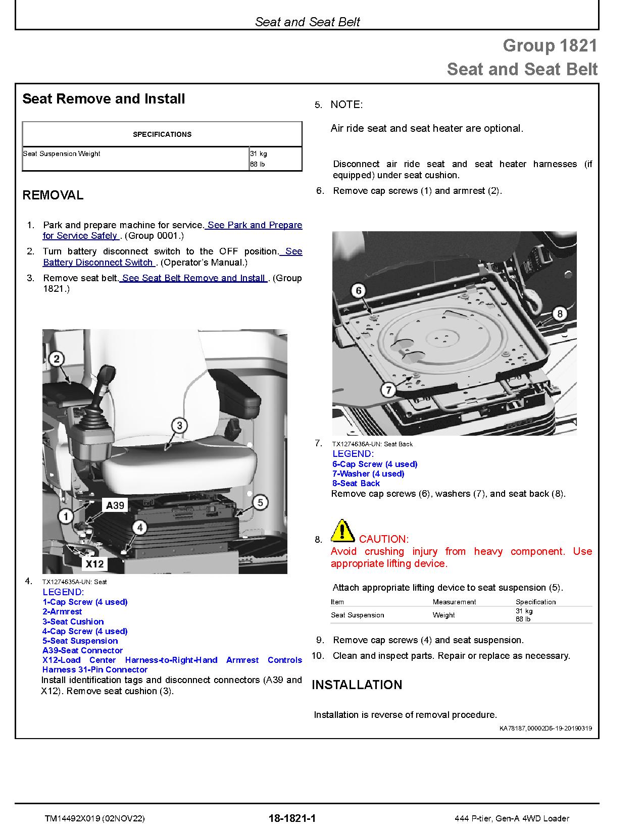 John Deere 444 P Tier 4WD Wheel Loaders Repair Manual TM14492X019 (3)