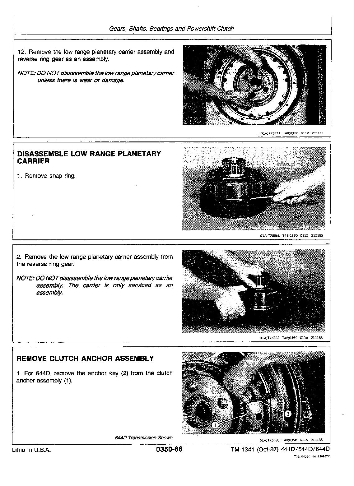 John Deere 444D 544D 644D Wheel Loaders Repair Manual TM1341RE (2)