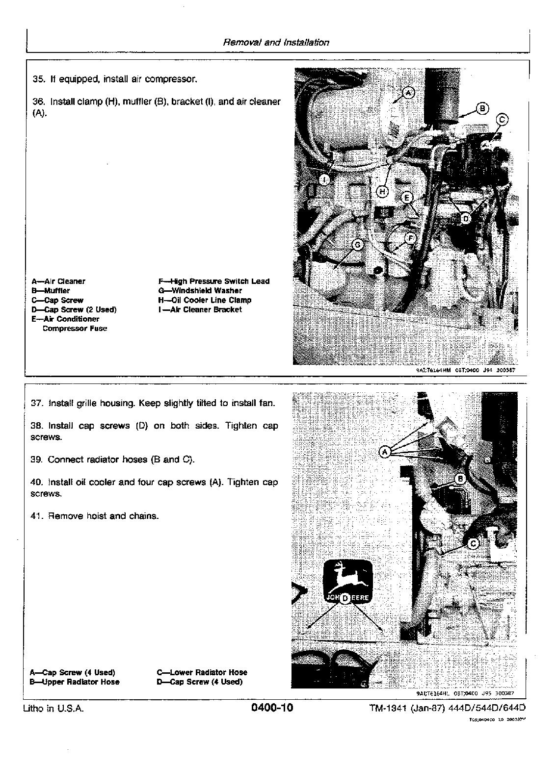 John Deere 444D 544D 644D Wheel Loaders Repair Manual TM1341RE (3)
