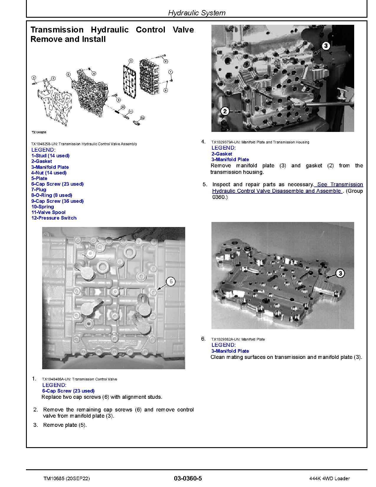 John Deere 444K 4WD Loaders Repair Manual TM10685 (2)