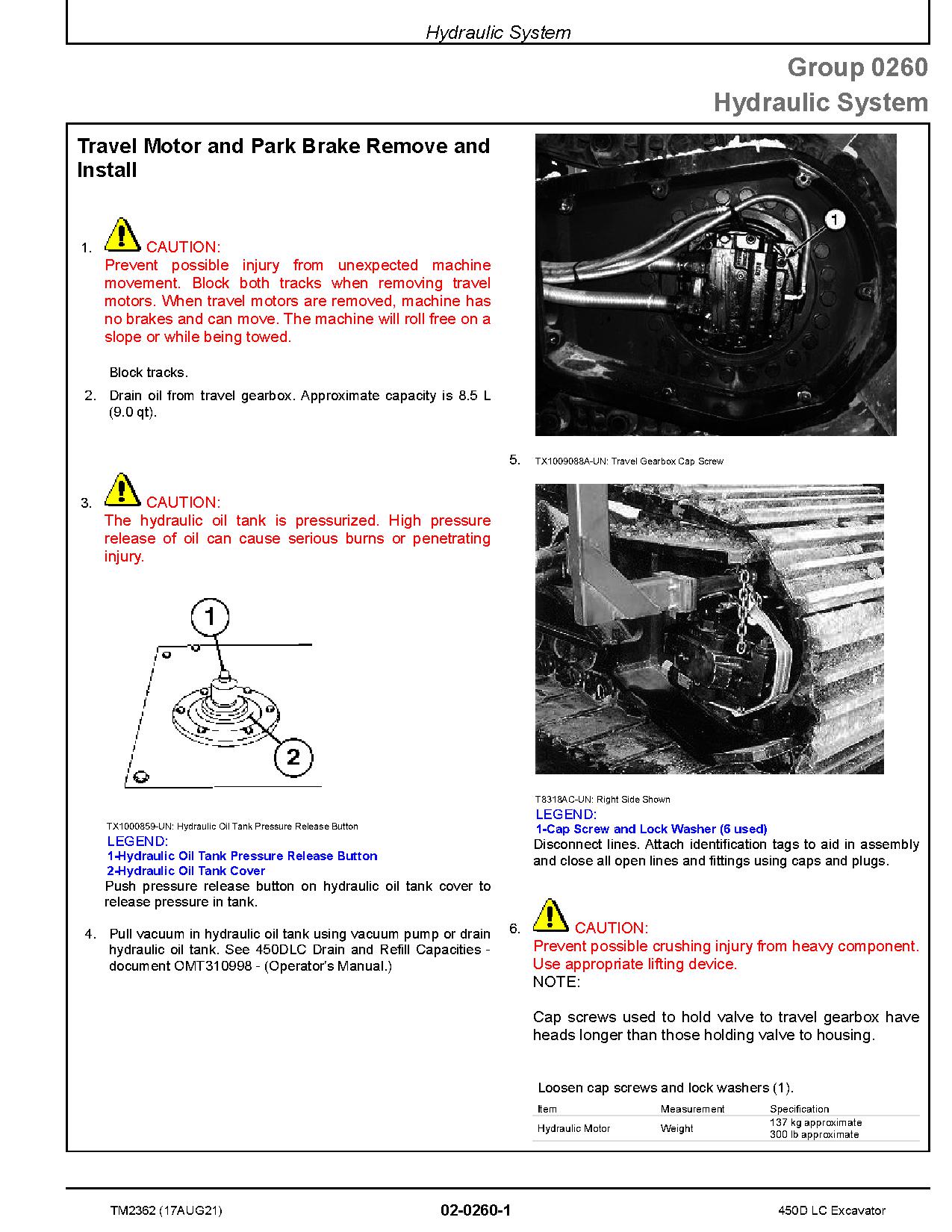 John Deere 450D LC Crawler Excavators Repair Manual TM2362 (2)