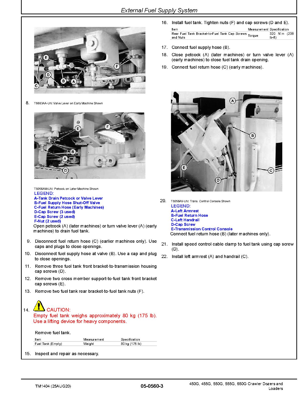 John Deere 450G 550G 650G Crawler Dozers 455G 555G Crawler Loaders Repair Manual TM1404 (3)