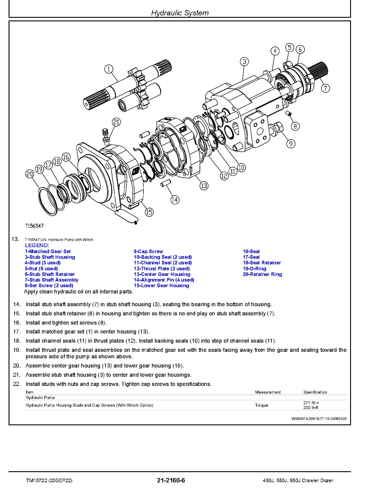 John Deere 450J 550J 650J Crawler Dozers Repair Manual TM10722 (4)