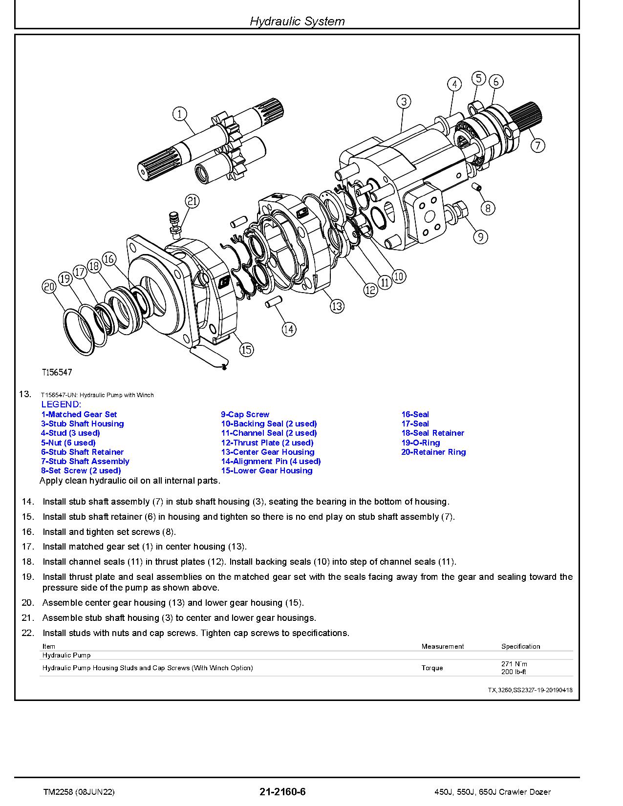 John Deere 450J 550J 650J Crawler Dozers Repair Manual TM2258 (4)
