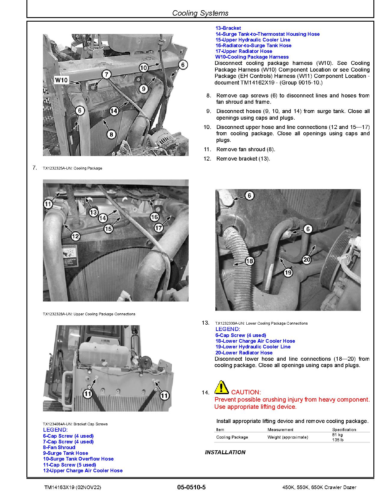 John Deere 450K 550K 650K Crawler Dozers Repair Manual TM14163X19 (2)