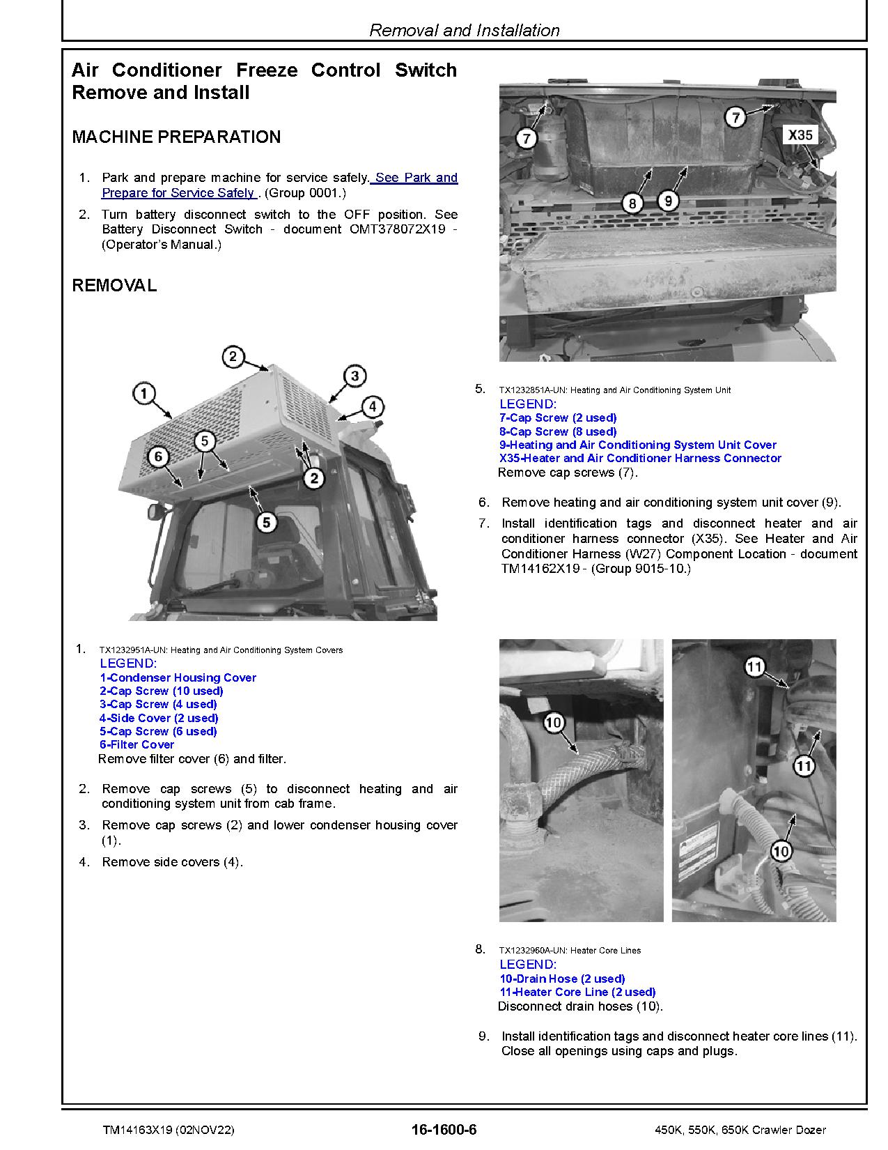 John Deere 450K 550K 650K Crawler Dozers Repair Manual TM14163X19 (3)