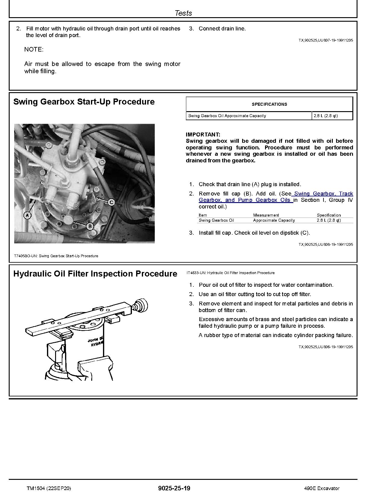 John Deere 490E Crawler Excavators Operation Test Manual TM1504 (4)