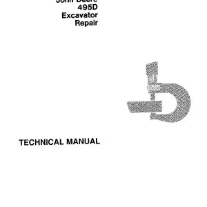 John Deere 495D Wheeled Excavators Repair Manual TM1457 (1)