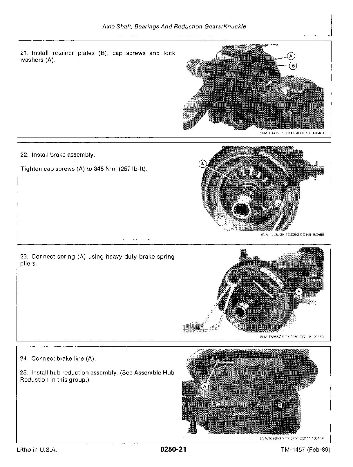 John Deere 495D Wheeled Excavators Repair Manual TM1457 (2)
