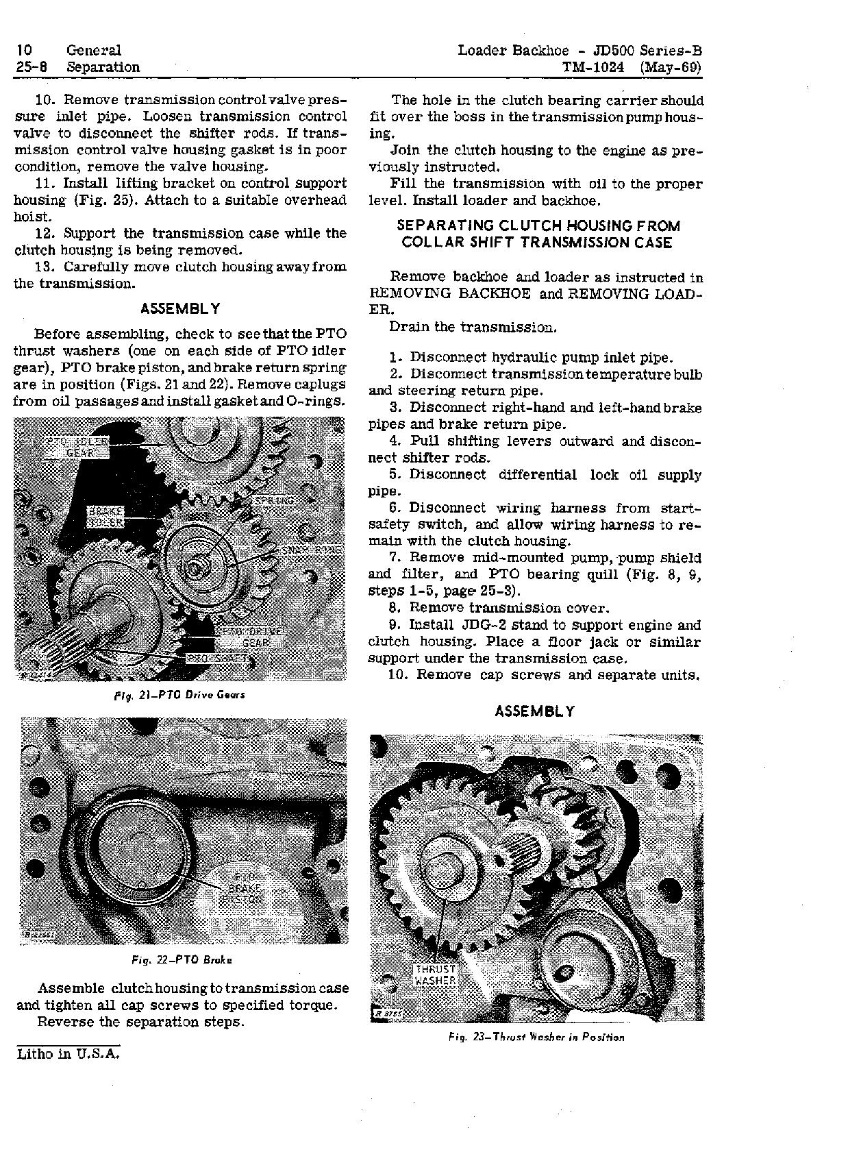 John Deere 500B Backhoe Loaders Technical Manual TM1024 (2)