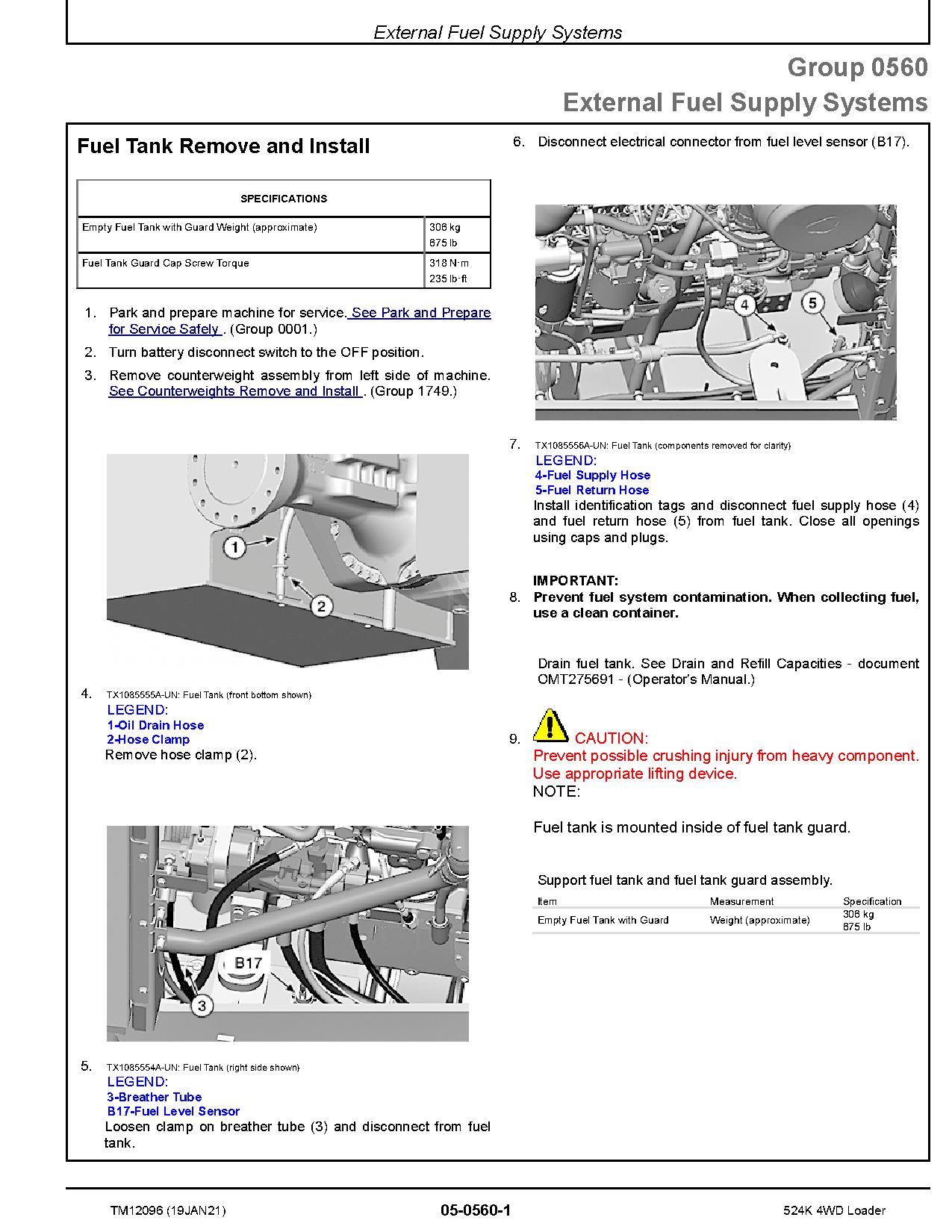 John Deere 524K 4WD Loaders Repair Manual TM12096 (3)