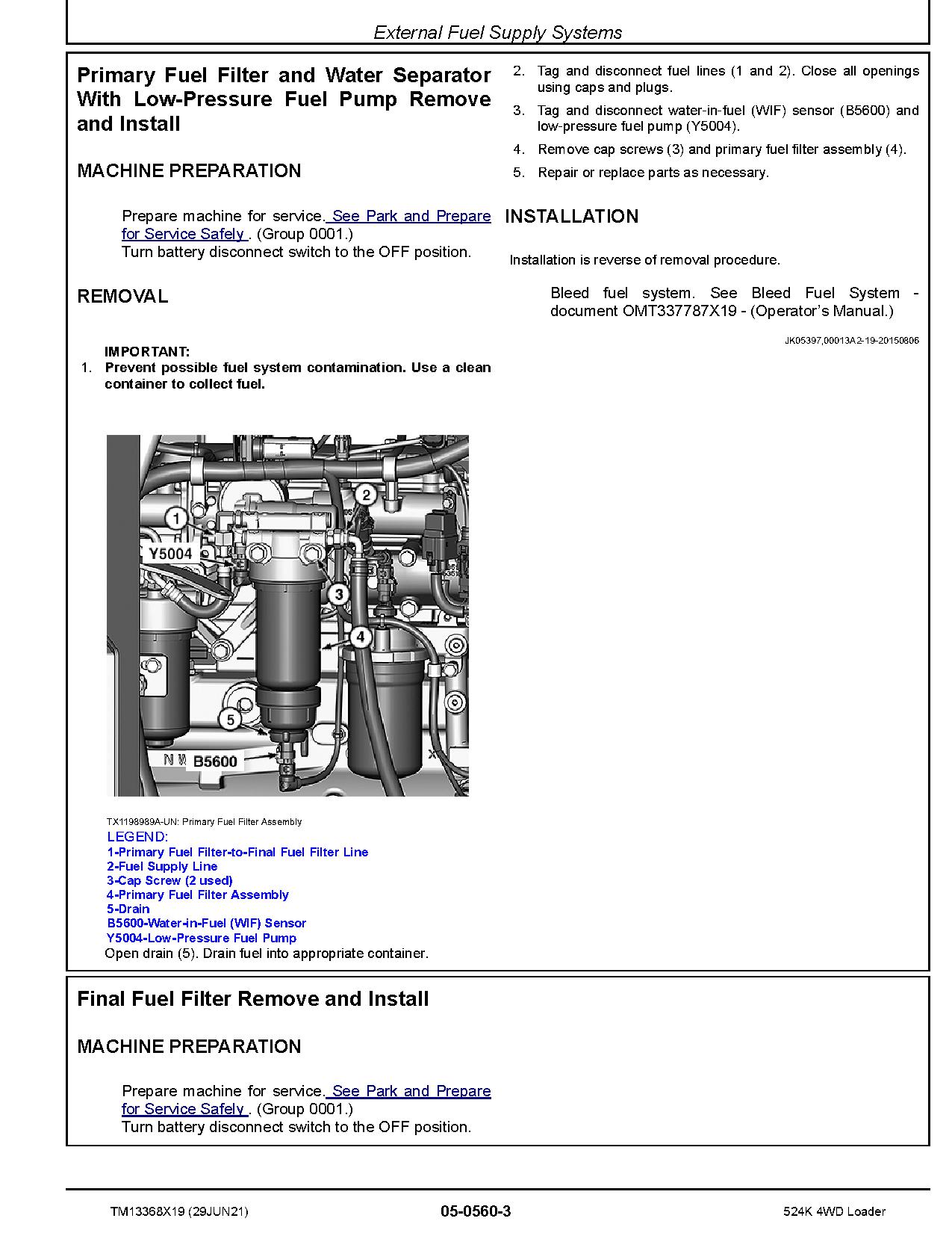 John Deere 524K 4WD Loaders Repair Manual TM13368X19 (2)