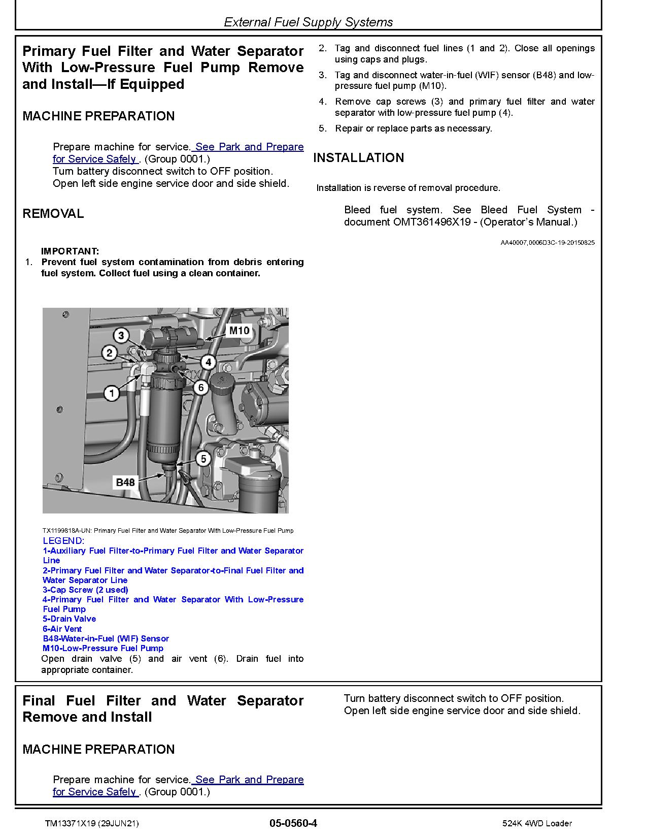John Deere 524K 4WD Loaders Repair Manual TM13371X19 (3)