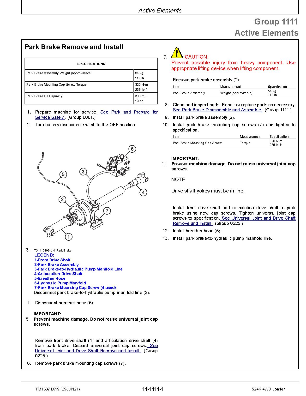 John Deere 524K 4WD Loaders Repair Manual TM13371X19 (4)