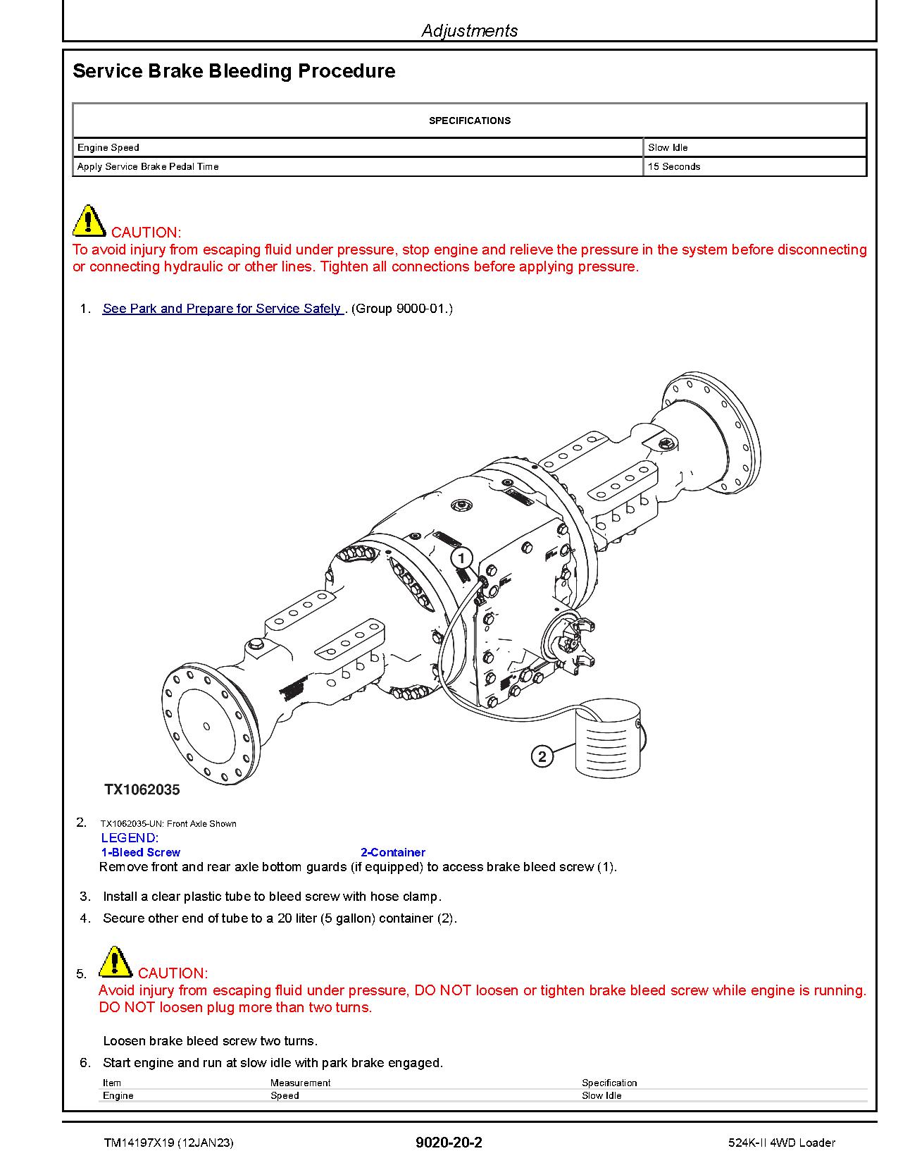 John Deere 524K II 4WD Loaders Operation Test Manual TM14197X19 (4)