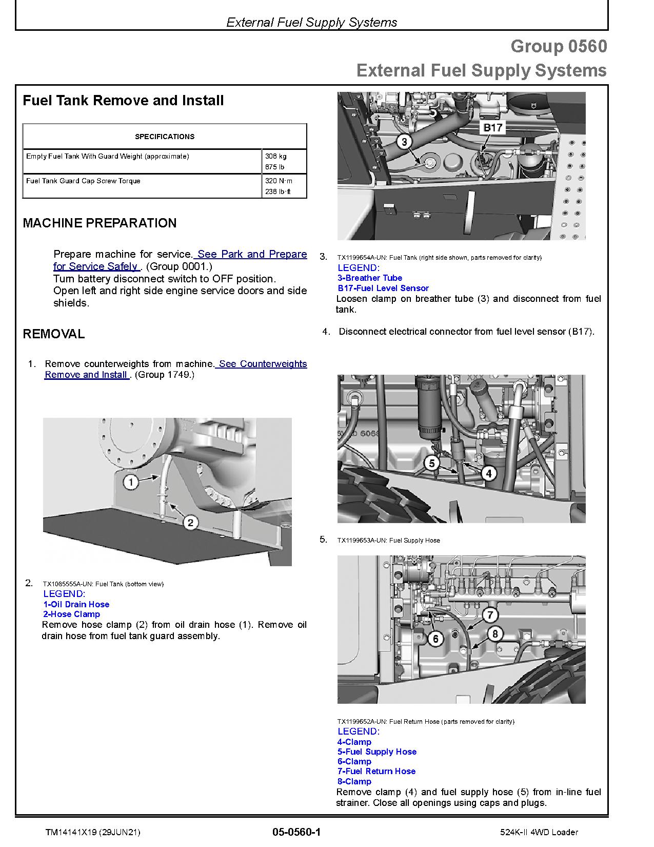 John Deere 524K II 4WD Loaders Repair Manual TM14141X19 (3)