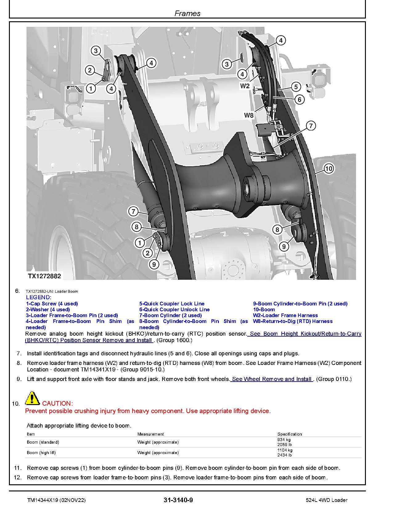 John Deere 524L 4WD Loaders Repair Manual TM14344X19 (4)