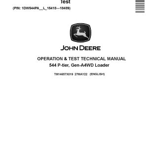 John Deere 544 P Tier 4WD Wheel Loaders Operation Test Manual TM14657X019 (1)