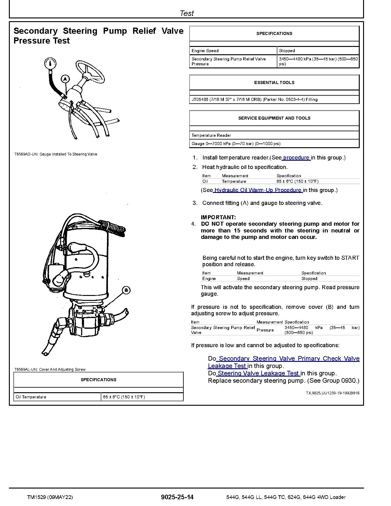 John Deere 544G 624G 644G 4WD Loaders 544G LL Log Loaders 544G TC Tool Cariers Operation Test Manual TM1529 (4)