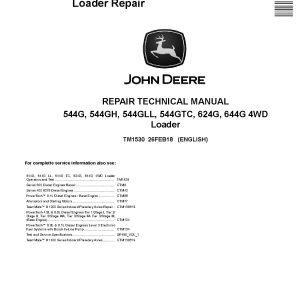 John Deere 544G 624G 644G 4WD Loaders 544G LL Log Loaders 544G TC Tool Cariers Repair Manual TM1530 (1)