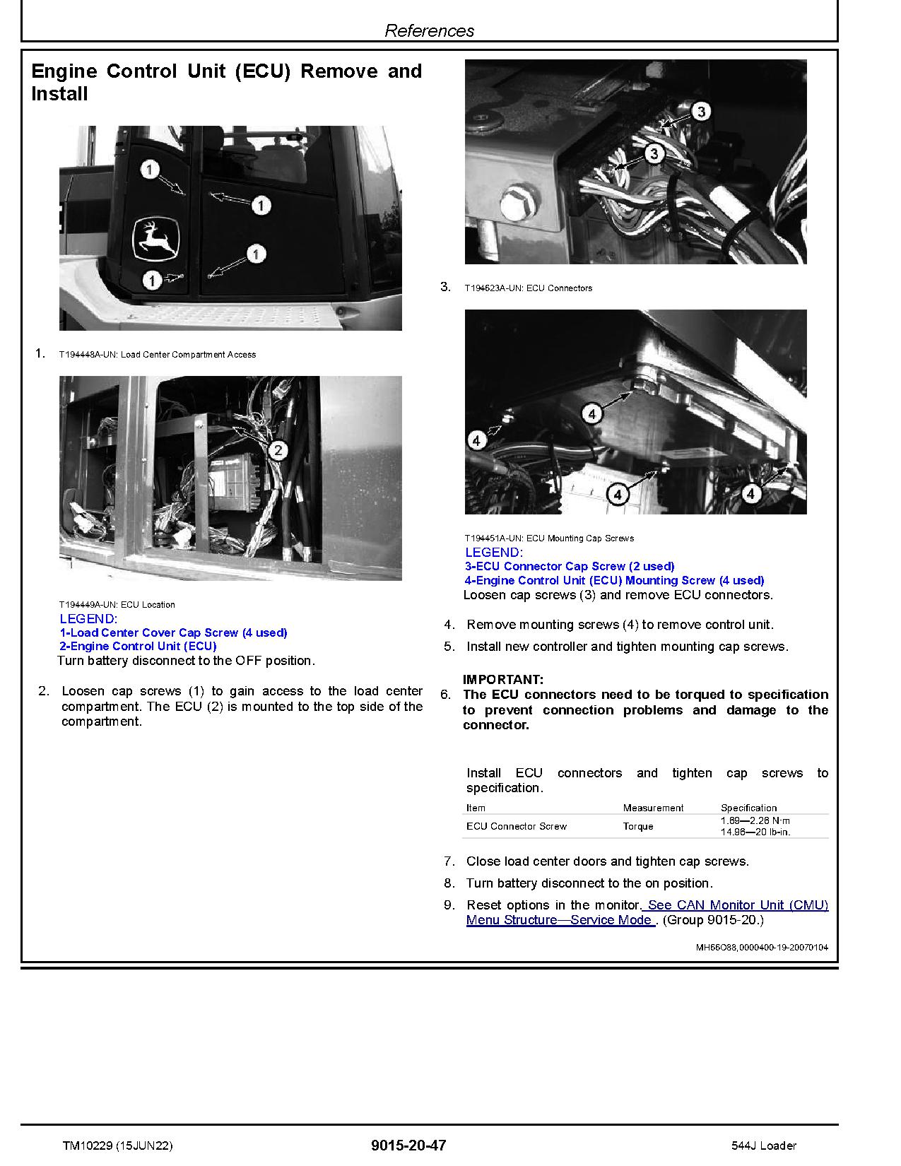 John Deere 544J 4WD Loaders Operation Test Manual TM10229 (3)