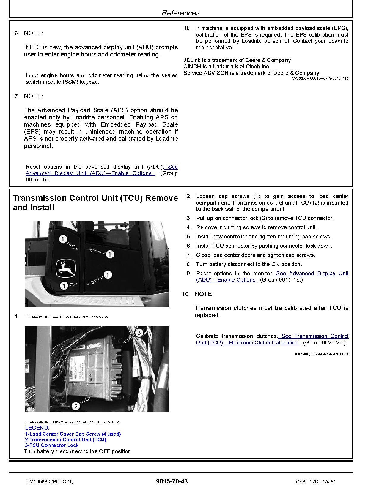 John Deere 544K 4WD Loaders Operation Test Manual TM10688 (2)
